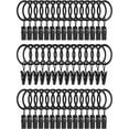 thumbnail image 1 of Shower Curtain Hooks 40 Pack Metal Curtain Rings With Clips Hat Clothes Clips Drapery Clips With Rings Drapes Rings 1.26 In Interior Diameter, 1 of 6