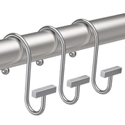 Shower Curtain Hooks, Chrome Shower Curtain Rings Rust Proof, 12PCS Shower Hooks for Shower Curtain, T-Bar Design Convenient Elegant Shower Curtain Hangers for Bathroom Kitchen Wardrobe