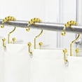 thumbnail image 1 of Shower Curtain Hooks Rings - 304 Stainless Steel 100% Rust-Proof Shower Curtain Hooks, Double Hook Glide Shower Hooks Rings for Bathroom Shower Rods Curtains, Set of 12 Pieces, 1 of 3