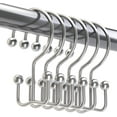 thumbnail image 1 of Shower Curtain Hooks Rings, Rust Resistant Metal Double Glide Shower Hooks Rings for Bathroom Shower Rods Curtains, Set of 24 Hooks - Chrome, 1 of 14