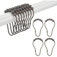 thumbnail image 1 of Shower Curtain Hooks Rings, Rust-Resistant Metal Shower Curtain Hooks Rings for Bathroom Shower Rods Curtains - Set of 12, Bronze, 1 of 6