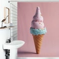 thumbnail image 1 of Shower Curtain Ice Cream Cone Polyester Waterproof Home Ration Curtain With Hook, 1 of 4