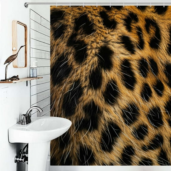 Shower Curtain Leopard Print Cheetah Spots Polyester Waterproof Home Ration Curtain With Hook