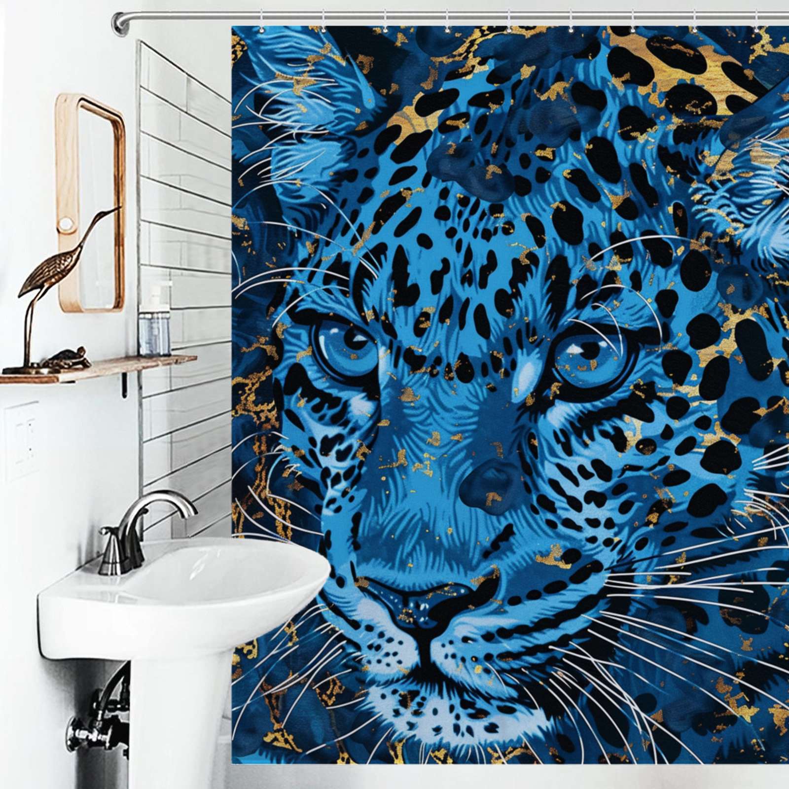 Shower Curtain Leopard Print Cheetah Spots Polyester Waterproof Home