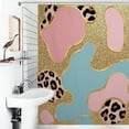 thumbnail image 1 of Shower Curtain Leopard Print Glitter Abstract Pattern-2 Polyester Waterproof Home Ration Curtain With Hook, 1 of 4
