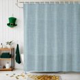 thumbnail image 1 of Shower Curtain, Light Blue Vintage Linen Waterproof Shower Curtain Set with Hooks for Bathroom Showers,Stalls and Bathtubs,72x72In Solid Color, 1 of 9