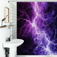 thumbnail image 1 of Shower Curtain Lightning Pattern Bathroom Waterproof Polyester Home Ration Curtain With Hook, 1 of 4