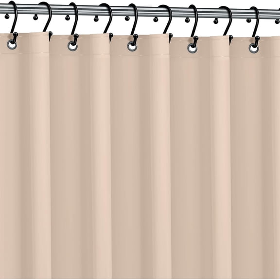 Shower Curtain Liner, 72" W X 72" H - 6G PEVA Shower Curtain with 12 Rust Proof Grommets and -Weighted Bottom Hem - Stain Proof Shower Curtain Liner - Beige