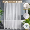thumbnail image 1 of Shower Curtain Liner Clear W/6 Rustfree Grommets & 6 Hooks, 36"x72" Stall 10G PEVA Narrow Size Waterproof Bathroom Shower Liner, Frosted Sytle, 1 of 9