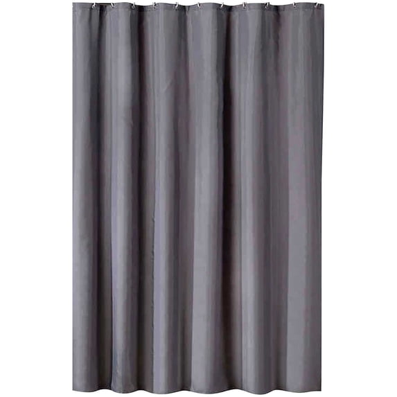 Shower Curtain Liner Fabric, Gray Polyester Bathroom Curtain with Rust-Resistant Grommets, 100 x 180 cm