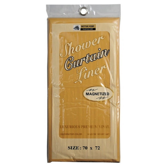 Shower Curtain Liner Gold Vinyl