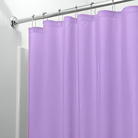 Shower Curtain Liner Lavender Vinyl Magnetized Machine Washable