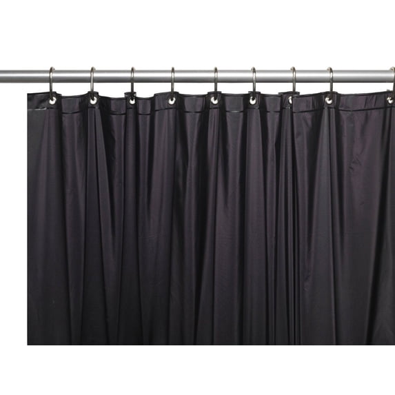 Shower Curtain Liner: Metal Grommets, Magnets, Standard Size 70" x 72"