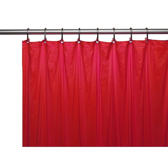 Shower Curtain Liner: Metal Grommets, Magnets, Standard Size 70" x 72"