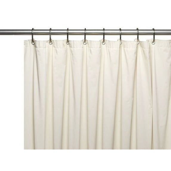 Shower Curtain Liner: Metal Grommets, Magnets, Standard Size 70" x 72"