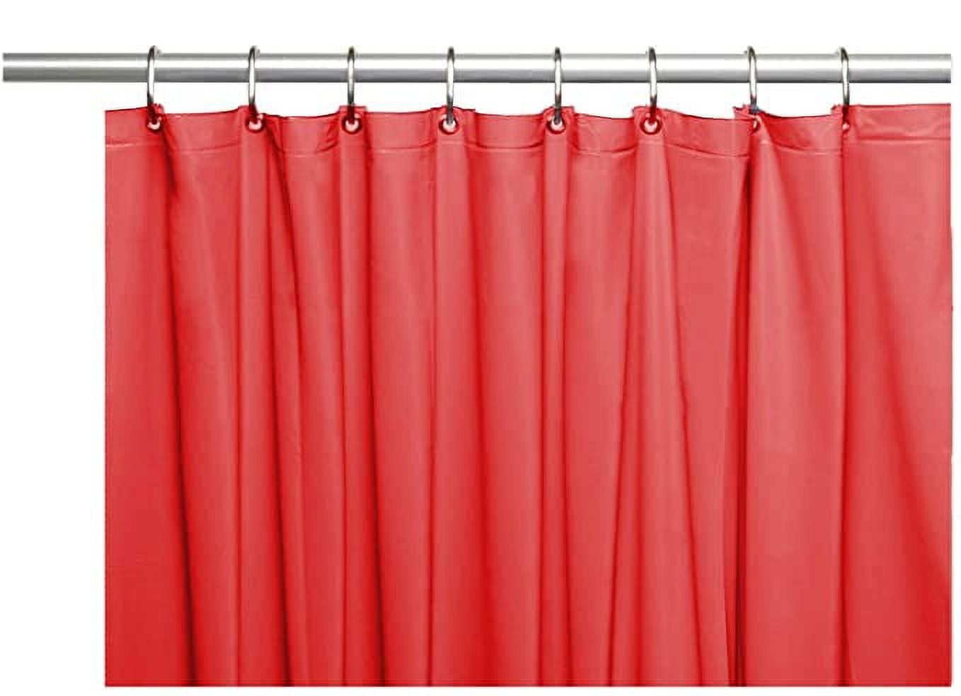 Better Home USA Red Vinyl Shower Curtain Liner, 70 x 72, Magnetized