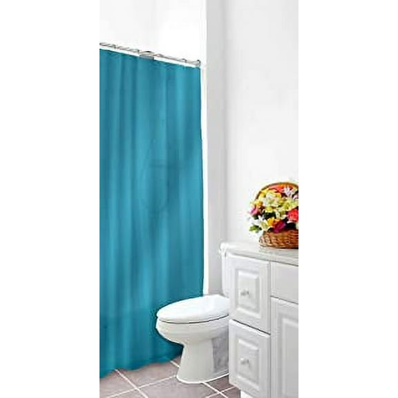 Shower Curtain Liner Turquoise Machine Washable Vinyl