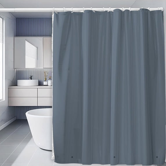 Shower Curtain Liner, Waterproof Plastic Bathroom Shower Curtain with Magnets and 12 Hooks, Heavy Duty for Easy Installation and Leak Prevention
