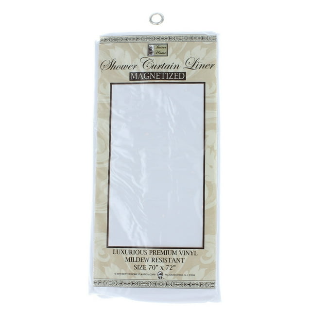 Shower Curtain Liner White Vinyl Machine Washable Wipes Clean