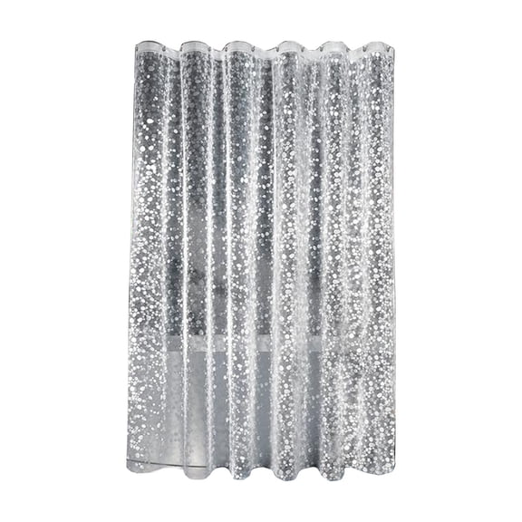 Shower Curtain Liner with Hooks, White EVA Waterproof Bathroom Shower Curtain Set 70.86 x 70.86 in, No Grommets Needed