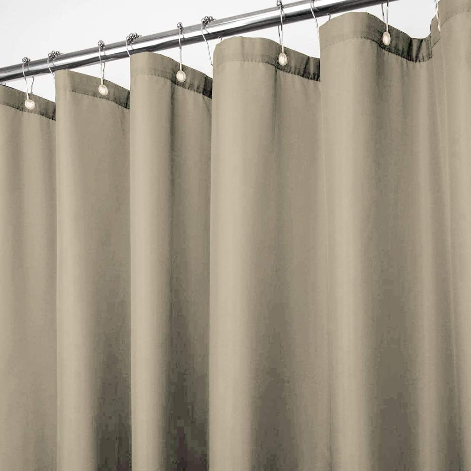 Shower Curtain Liners, 70 x 72 Inches with 12 Metal Grommet Holes, Waterproof Heavy Duty Plastic Liners: BEIGE-4