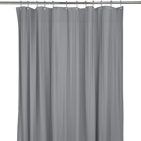 Shower Curtain Liners, 70 x 72 Inches with 12 Metal Grommet Holes, Waterproof Heavy Duty Plastic Liners: GRAY-10