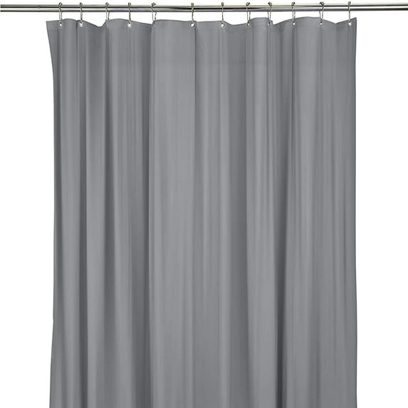 Shower Curtain Liners, 70 x 72 Inches with 12 Metal Grommet Holes, Waterproof Heavy Duty Plastic Liners: GRAY-1