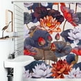 thumbnail image 1 of Shower Curtain Lotus Flowers Nelumbo Nucifera Bath Curtain Polyester Fabric Bathroom Ration With Hooks, 1 of 4