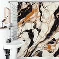 thumbnail image 1 of Shower Curtain Luxurious Marble Polyester Waterproof Home Ration Curtain With Hook, 1 of 4