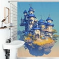 thumbnail image 1 of Shower Curtain Magical Dreamy Castle Bathroom Waterproof Polyester Home Ration Curtain With Hook, 1 of 4
