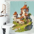 thumbnail image 1 of Shower Curtain Magical Dreamy Castle Polyester Waterproof Home Ration Curtain With Hook, 1 of 4