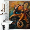 thumbnail image 1 of Shower Curtain Majestic Octopus Bathroom Waterproof Polyester Home Ration Curtain With Hook, 1 of 4
