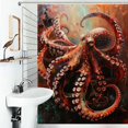 thumbnail image 1 of Shower Curtain Majestic Octopus Bathroom Waterproof Polyester Home Ration Curtain With Hook, 1 of 4