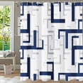 thumbnail image 1 of Shower Curtain,Modern Geometric Blue Shower Curtain,Shower Curtains for Bathroom,Textured Fabric Waterproof Shower Curtain Sets with 12 Hooks,Abstract Cloth Bath Curtain 72 x 72 inch, 1 of 6