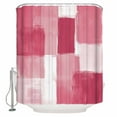 thumbnail image 1 of Shower Curtain, Modern Pink Ombre Geometric Waterproof Shower Curtain Set with Hooks for Bathroom Showers,Stalls and Bathtubs,72x72In Gradient Graffiti Style, 1 of 9