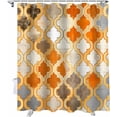 thumbnail image 1 of Shower Curtain Moroccan Pattern Geometric Shower Curtains for Bathroom Decor Modern Abstract Orange Shower Curtain Sets with Hooks Waterproof Fabric Bath Curtain Extra Long 72" X 84", 1 of 6