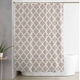thumbnail image 1 of Shower Curtain Morocco Tile Texture Beige White Waterproof Shower Curtain Set with Hooks for Bathroom Showers,Stalls and Bathtubs,54x78InFarmhouse Lattice, 1 of 9