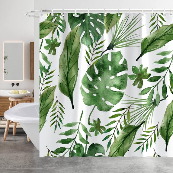 Shower Curtain Mould Proof Mildew Resistant Bathroom Shower Curtains Waterproof Shower Curtain 100% Polyester Marble Shower Curtains with 12 Hooks, 180 x 180 cm (Marble)
