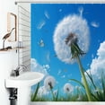 thumbnail image 1 of Shower Curtain Nature Spring Summer Dandelion Blue Sky Bathroom Waterproof Polyester Home Ration Curtain With Hook, 1 of 4