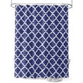 thumbnail image 1 of Shower Curtain Navy Blue Morocco Pattern Bathroom Curtains with Hooks, Waterproof Fabric Geometric Bath Shower Curtains Set for Bathroom Bathtubs Decor 72x72 Inch, 1 of 8