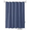 thumbnail image 1 of Shower Curtain Navy Blue Stripe Shower Curtains for Bathroom, Waterproof Polyester Shower Curtain Set with Hooks, Standard Size 72" x 72" Vertical Striped, 1 of 6