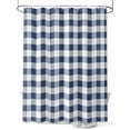 thumbnail image 1 of Shower Curtain Navy Plaid Shower Curtains for Bathroom, Waterproof Polyester Shower Curtain Set with Hooks, Standard Size 66" x 72" Buffalo Check Geometric Checker Pattern, 1 of 6