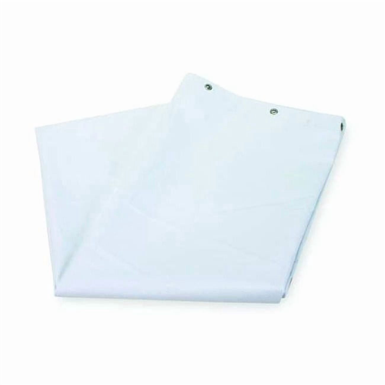 Shower Curtain, Cotton Duck, White, 42 in W, 72 in L 4EEY8