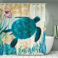thumbnail image 1 of Shower Curtain Oceans Bathroom Shower Curtains sea life Bathroom Decor Waterproof Cloth Fabric with 12 Hooks Bathroom Accessories 72x72 Inch, 1 of 3