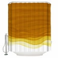 thumbnail image 1 of Shower Curtain, Orange Gradients Waves Waterproof Shower Curtain Set with Hooks for Bathroom Showers,Stalls and Bathtubs,60x72In Abstract Brown Lines, 1 of 7