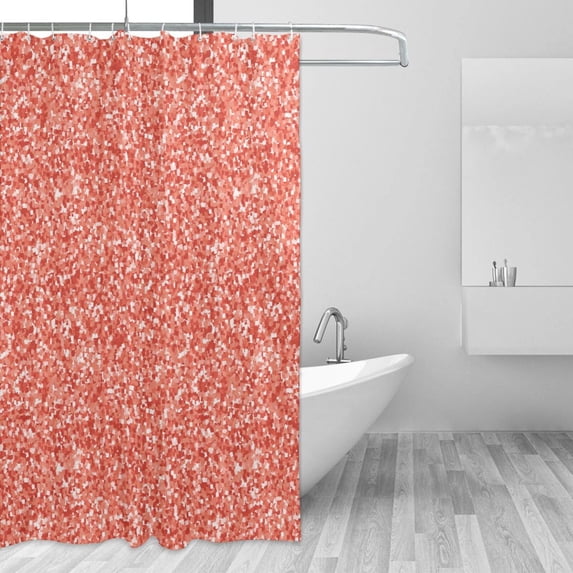 Shower Curtain, Orange lightning Glitter A Washable Shower Curtain for Bathroom, Waterproof Bathroom Shower Curtain Set with Hooks Long Shower Curtain 72x72in Home Decor