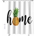thumbnail image 1 of Shower Curtain Pineapple Fruit Shower Curtains for Bathroom Decor Home Yellow Green Shower Curtain Sets with Hooks Waterproof Fabric Bath Curtain Standard 72" X 72", 1 of 4