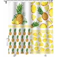 thumbnail image 1 of Shower Curtain Pineapple Fruit Shower Curtains for Bathroom Decor Yellow Green Shower Curtain Sets with Hooks Waterproof Fabric Bath Curtain Extra Long 72" X 84", 1 of 4