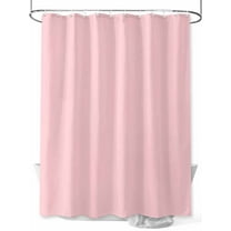 Shower Curtain Pink Bathroom Curtains with Hooks, Waterproof Fabric Solid Color Pink Bath Shower Curtains Set for Bathroom Bathtubs Decor 36x72 Inch