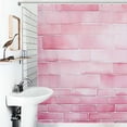 thumbnail image 1 of Shower Curtain Pink Brick Stone Wall Polyester Waterproof Home Ration Curtain With Hook, 1 of 4